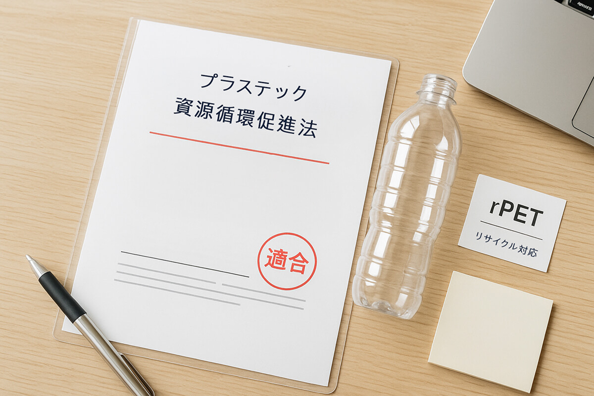 2025年からの法改正に対応するSouthPlasticの再生PET（rPET）容器。プラスチック資源循環促進法とエコデザイン基準に適合。