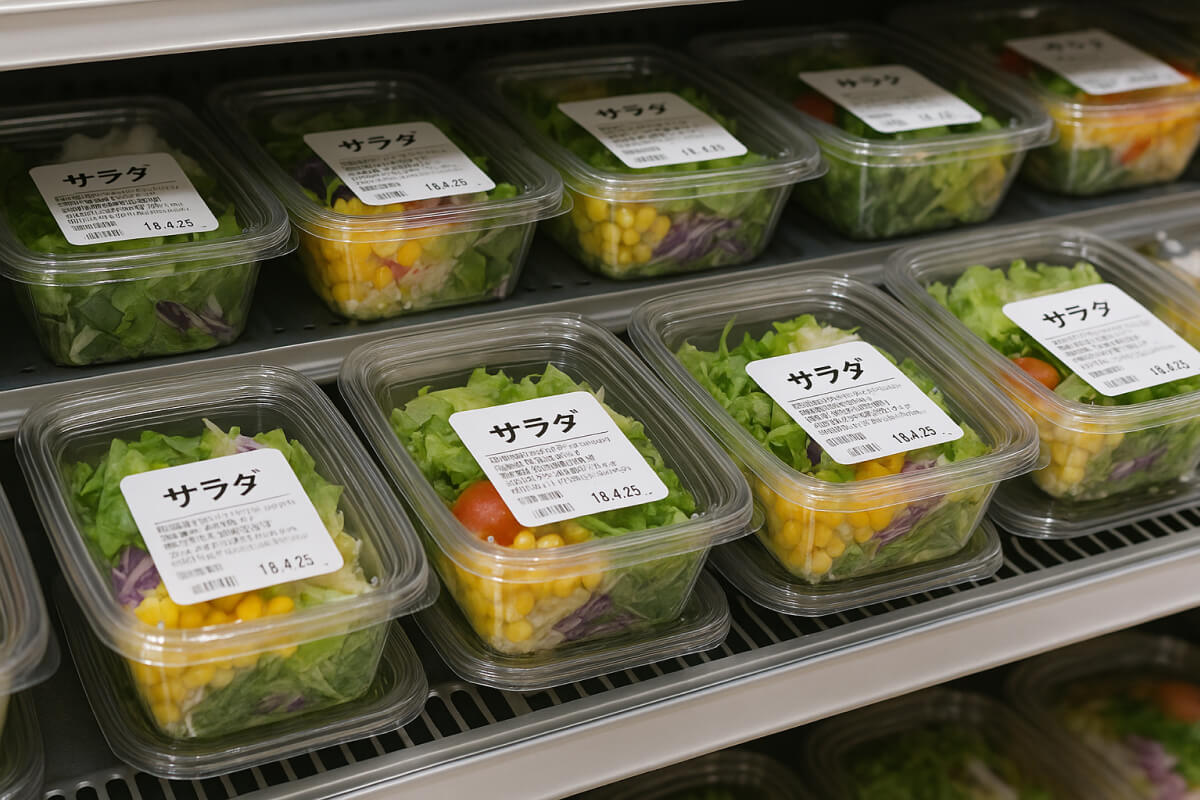 スーパーでの透明トレーの店頭回収。回収を前提とした設計がもたらすビジネス上のメリットを象徴する画像。