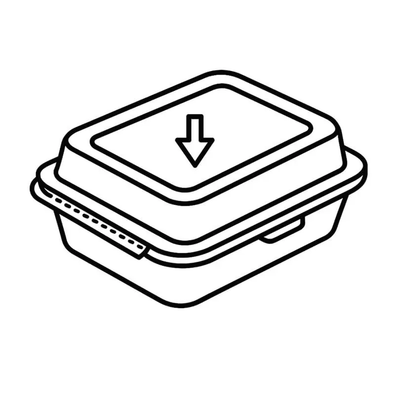 South Plastic（南部化成） いたずら防止食品容器 一体型シール付き容器（開封痕が残る）