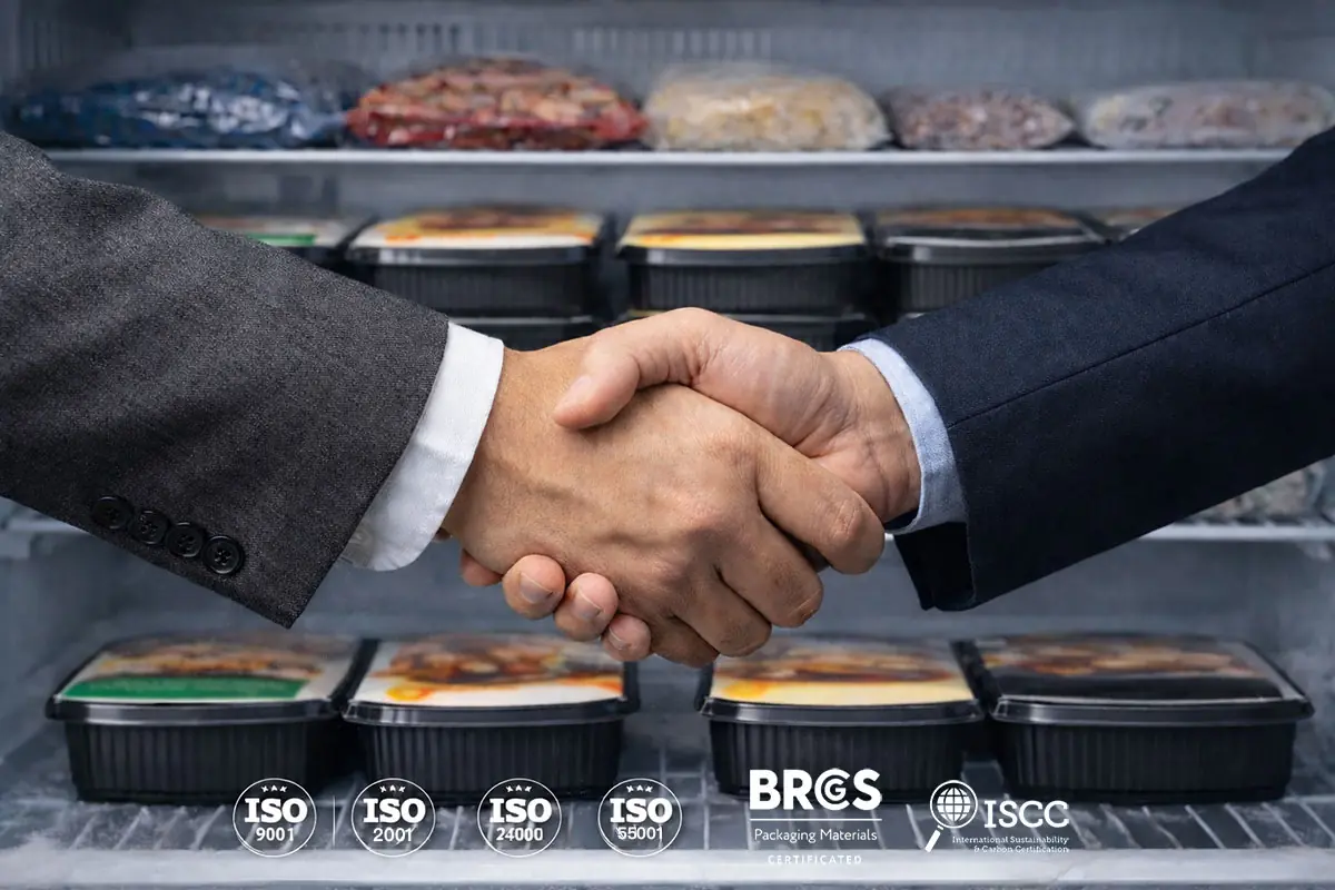 ポリプロピレン（PP）容器の定義と主要特性（耐熱・耐油）、レンジ／冷蔵・冷凍の使い方、ベース／フタの確認ポイント、調達時に必要な書類を整理します。